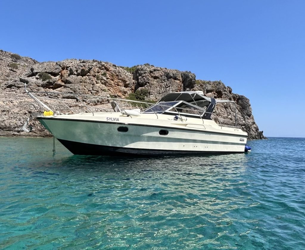 Sylvia private boat in Crete